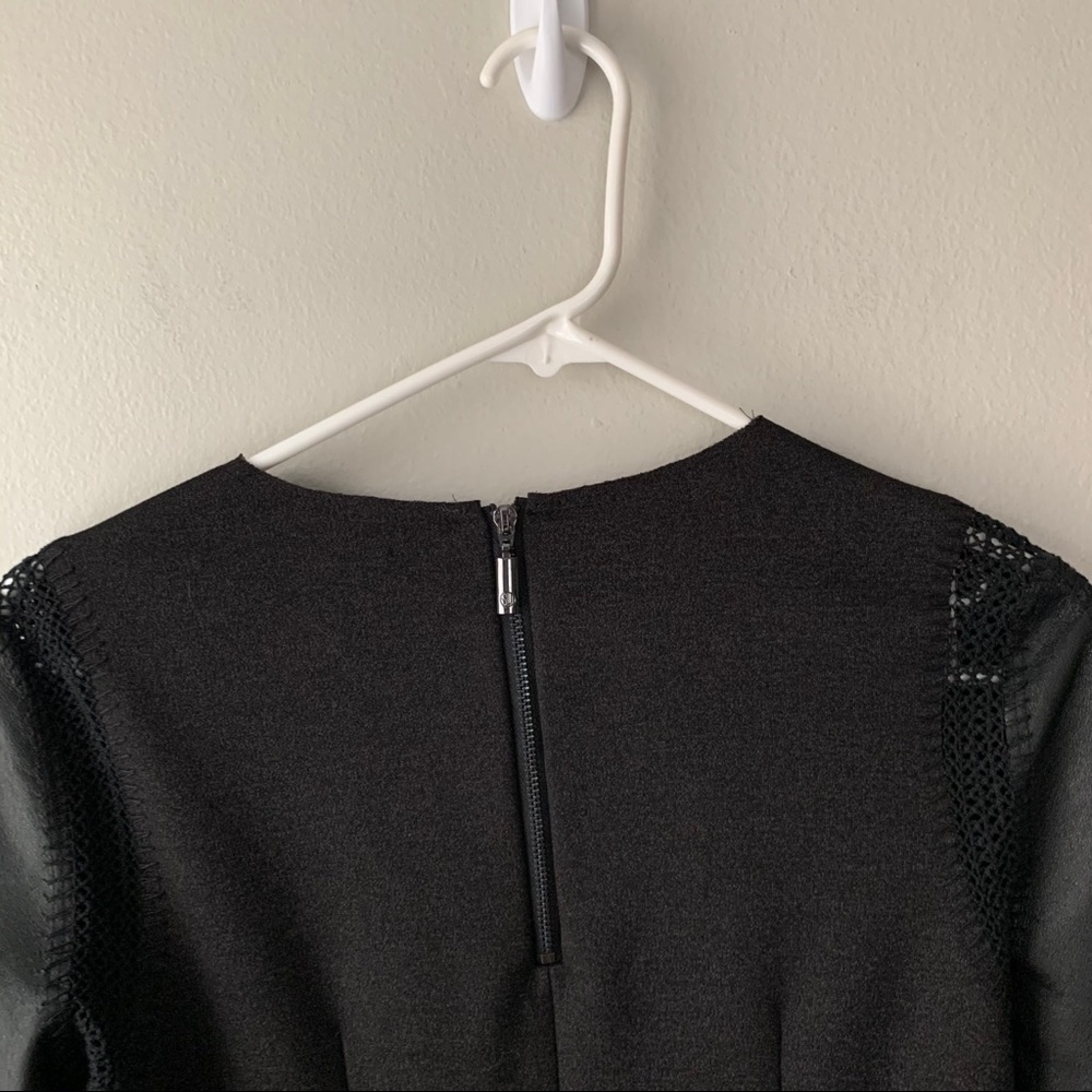 Stella & Jamie S Rio Knit Top Leather Sleeves - Picture 6 of 9